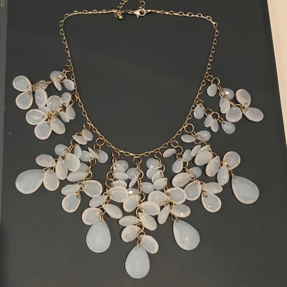 White stone necklace